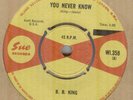 B B KING**YOU NEVER KNOW**SOUL**THE SUE LABEL**LISTEN TO IT
