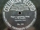 Vintage Negro Laughing Song COLUMBIA Record one sided American Graphophone Co.