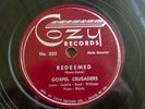 Gospel Crusaders Redeemed Cozy Label Davis WV Elkins 78 southern sacred vintage