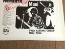 Jimi Hendrix Broadcasts Maui Rare Double Record COLOURED VINYL