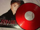 justin bieber - under the mistletoe - album - red glitter colored vinyl - used