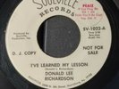 RARE Soulville Records Donald Lee Richardson D.J. Copy 45rpm White Label VG+