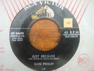 ROCKABILLY 45 ELVIS PRESLEY ON RCA VG++ JUST BECAUSE/BLUE MOON
