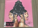 Cardi B Megan Thee Stallion WAP Pink Vinyl LP Signed Autographed