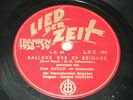 Lied Der Zeit ed1 Spanien 1936-39 Ernst Busch: Ballade der Brigade, Moorsoldaten