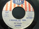 The Swinging Livers-I found my girl /Tel Star 65 45 scarce garage 1965 USA promo