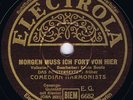 78 rpm COMEDIAN HARMONISTS Morgen Muss Ich Fort Von Hier German 1940s Electrola