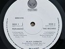 BLACK SABBATH - PARANOID B/W THE WIZARD - OZ VERTIGO SWIRL LABEL 45 - 1970