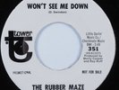 Garage Psych Rock 45 RUBBER MAZE Won't See Me Down TOWER VG+ promo HEAR