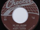 Doo Wop R&B 45 BOBBY LESTER So All Alone CHECKER HEAR