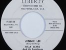 R&B Doo Wop 45 BILLY WARD Jennie Lee LIBERTY promo HEAR