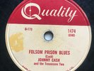 JOHNNY CASH -FOLSOM PRISON BLUES / SO DOGGONE LONESOME -78 RPM -1956 QUALITY