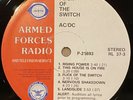 AC/DC Flick Of The Switch 1983 US PROMO Armed Forces Radio LP STRAY CATS Minty