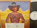 DAVID ALLAN COE Tattoo 1977 COLUMBIA Promo Outlaw Country LP w OG Lyric Inner