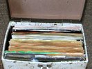 Vintage 45 RPM Carry Case w/52 Records; Beatles, Michael Jackson, Elton John
