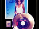 WHITNEY HOUSTON I WANNA DANCE WITH SOMEBODY 45 RPM GOLD METALIZED RECORD RARE
