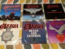 Saxon Vinyl LP's x 6 - Including Denim And Leather, Wheels Of Steel