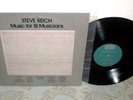STEVE REICH Music For 18 Musicians LP Original 1978 1st Press ECM 1-1129 NM