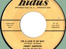JIMMY SIMPSON I'm a Live It Up Boy / Honky Tonk Spree 45rpm Hidus 1954 hillbilly