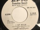 JIMMY BREEDLOVE   I SAY HELLO   EPIC “PROMO”   Rare Orig. Popcorn Soul 45