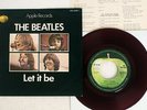 BEATLES LET IT BE APPLE AR-2461 Japan RARE RED VINYL VINYL 7