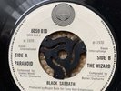 Black Sabbath-paranoid-7” Vinyl-limited-OZZY-Motörhead-deep Purple-original