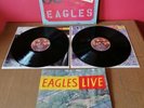* EAGLES - EAGLES LIVE - 1st Press 1980 UK DOUBLE VINYL LP EX+ with POSTER *