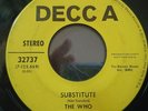 THE  WHO - SUPER RARE PROMO - Young Man & SUBSTITUTE - 7