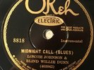HEAR  LONNIE JOHNSON & BLIND WILLIE DUNN OKEH Midnight Call/ Blue Room CLEAN