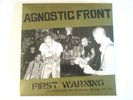 AGNOSTIC FRONT FIRST WARNING LP IMPORT VINYL 1983 UNITED BLOOD ERA RECORDINGS