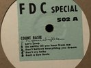 Super Rare: Count Basie, FDC 502, Limited Edition, Fan Club Release Vinyl LP.