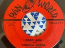 DOO WOP 45 VERNON GREEN & MEADLLIONS PAN WORLD 71 DEAR ANN / SHIMMY SHIMMY SHAKE