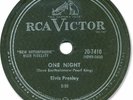 1958 ELVIS PRESLEY Rock’n Roll 78 RPM Record. One Night/ I Got Stung