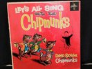 VINTAGE VINYL LET'S ALL SING WITH THE CHIPMUNKS 1959 LOS ANGELES PRESSING RED