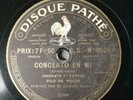 Mendelssohn Violin Concerto (Andante) Solo Jacques Thibaud Pathe 9526 78 rpm