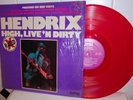 JIMI HENDRIX  HIGH, LIVE N DIRTY Collectors Vinyl LP on RED VINYL  NM Wax