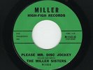 '63 R&B Girl Grp Doo-Wop MILLER SISTERS Please Mr. Disc Jockey MILLER M- HEAR