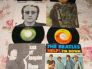 Beatles Group & Solo Vinyl 45s w/Picture Sleeves