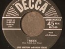 LOUIS ARMSTRONG: spooks  / trees DECCA 7