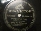 78 Record Sonny Boy Williamson RCA Victor Wonderful Time /  Blues About My Baby