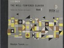 Bach Well-Tempered Clavier Book 1 Rosalyn Tureck Decca 3 LP's