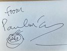 Signed Paul McCartney Signed Sheet Beatles Autograph