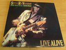 STEVIE RAY VAUGHAN & DOUBLE TROUBLE 2 LP LIVE ALIVE 1986 Epic GOLD PROMO STAMP