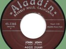 AGGIE DUKES John, John / Come Back Baby 45rpm Aladdin 1957 calypso popcorn