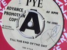 Scarce 1965 Kinks PYE PROMO 45: 'Till The End Of The Day'; EX+ / EX+