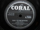 BUDDY HOLLY - Early In The Morning  - CORAL SHELLAC 78 --- Rare UK Original.