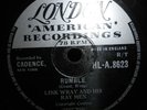 LINK WRAY AND HIS RAY MEN -- RUMBLE - Very RARE UK Shellac London 78 Rock & Roll