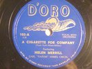 78 : D'ORO 102-HELEN MERRILL (HER 1ST) EARL HINES-CIGARETTE FOR COMP-STORE STOCK