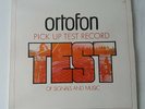 Ortofon - Cartridge Pick Up Test Record Signals & Music Vinyl LP Original NM/NM