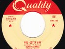 Benny Barnes - You Gotta Pay/Heads You Win (Canadian Quality)